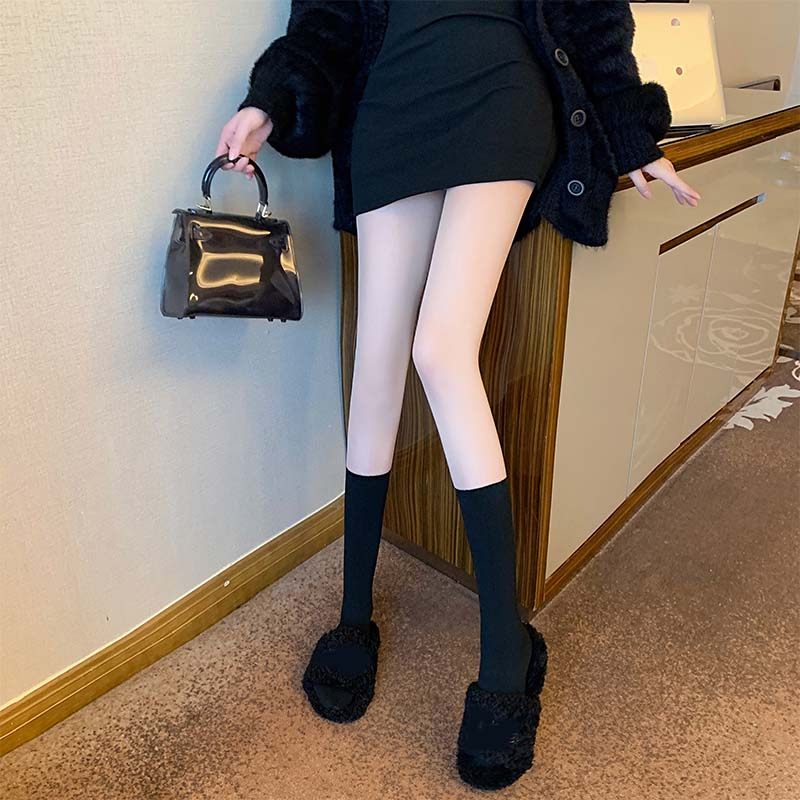 光腿神器拼接打底裤新款外穿丝袜子 朵佳琦连裤袜/打底袜