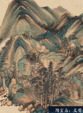 清王时敏山水十开仿古名家画册