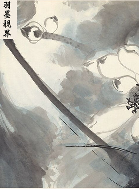 名画高清复制张大千1967年水殿风