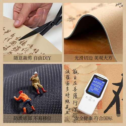 桌旗中古风硅藻泥加厚长条形茶台吸水垫布隔热防烫餐桌桌面保护垫 - 图3