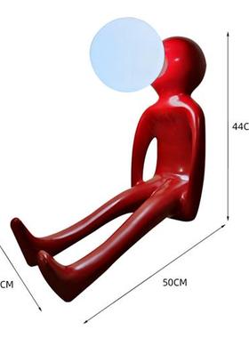 抽象吹泡泡玻璃钢卡通雕塑人物装饰样板房酒店橱窗大型落地摆件