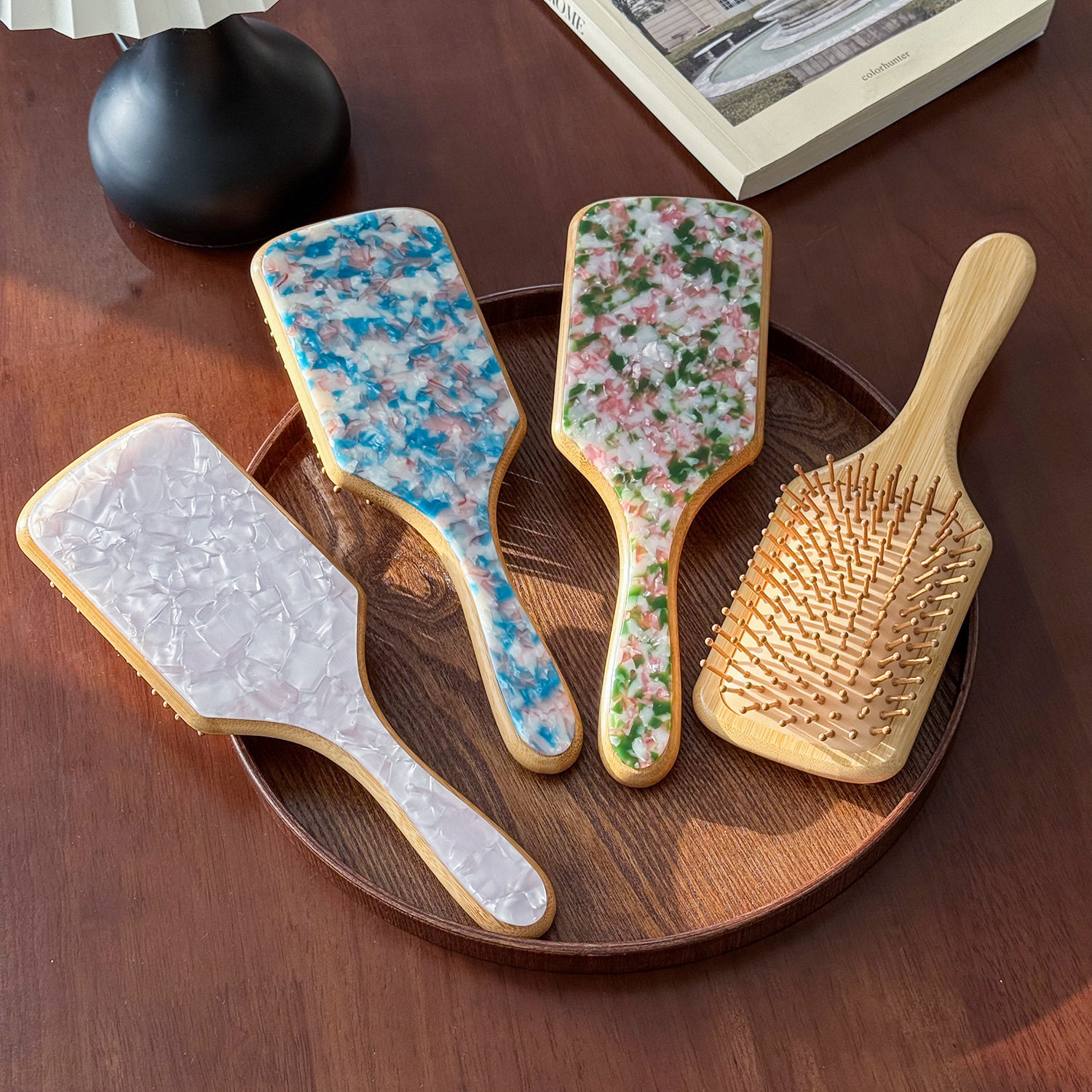 高档醋酸贴片气囊按摩梳子防静电气垫梳按摩头部美发大号蓬松梳,淘宝优惠券,粉丝福利购,淘宝优惠卷