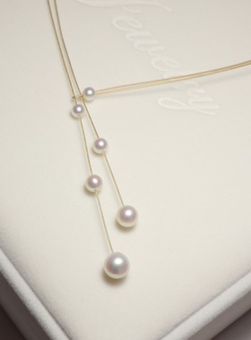 德国设计师Eva Strepp露水凝珠7颗珍珠天然珍珠进口珠宝线项圈