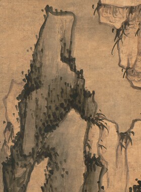 清代扬州八怪高凤翰清白柱石图微喷复刻高清国画装饰画复古中式