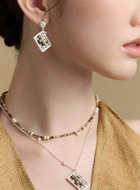 SOUNDERWANG账房先生.算盘眼镜蓝绿/多宝耳环