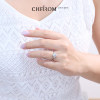 Natural aquamarine, glue-free, dye-free cultured diamond S925 silver plated 18k gold jewelry-grade jewelry ring