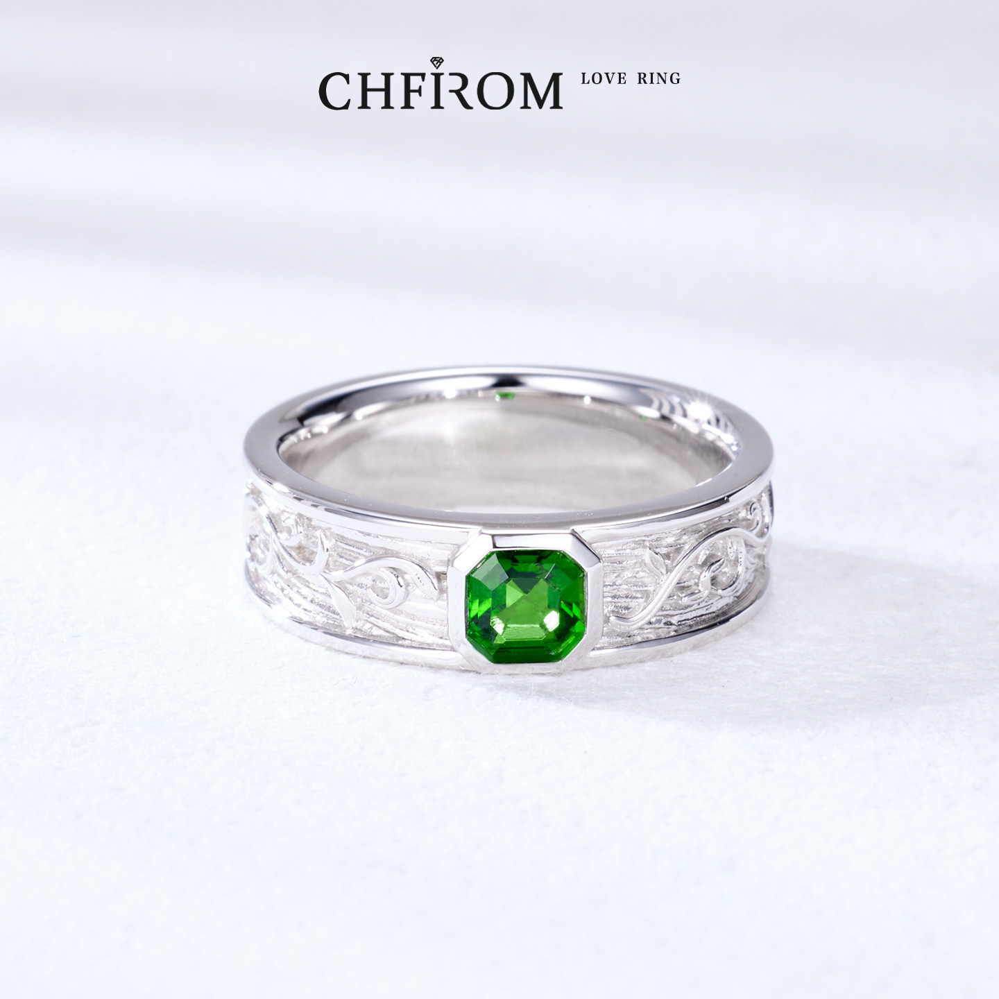 S925纯银长青藤戒指 阿斯切天然透辉石蔓藤宽版闭口指环 原创小众,淘宝优惠券,粉丝福利购,淘宝优惠卷