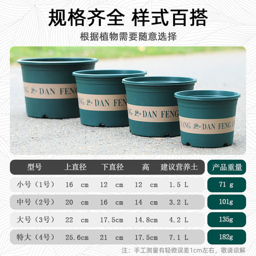 矮胖加仑花盆塑料树脂透气绿萝盆栽加厚新款三代青山控根花盆家用 - 图3
