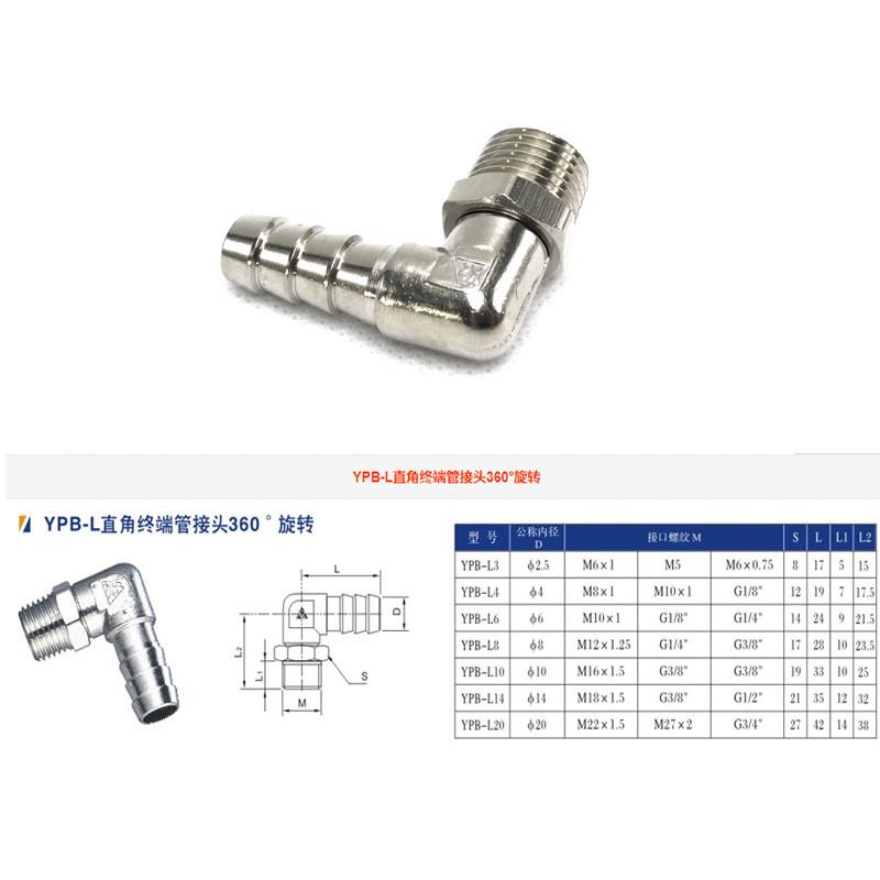 。宝塔弯头PL8-RC1/4直角活节旋转宝塔万向10-02橡胶管接头16-04 - 图0