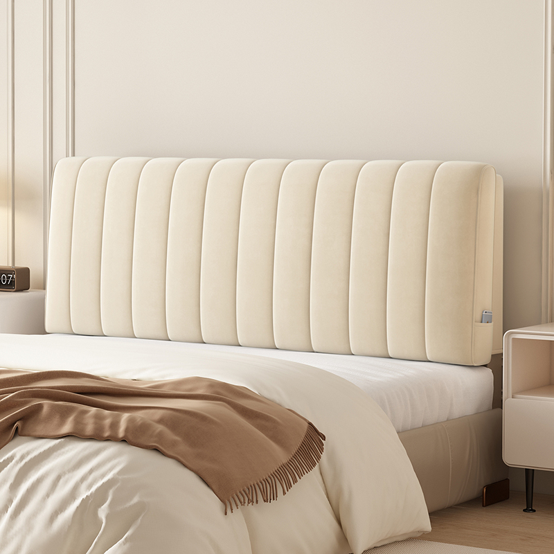 2024新款奶油风床头靠垫榻榻米改造靠枕床头软包床上靠背垫定制 - 图1