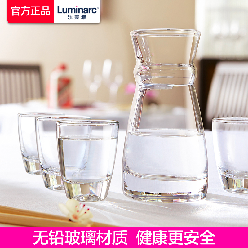 乐美雅玻璃白酒杯子分酒器白酒家用套装小酒杯高端一口杯个人家用 - 图0