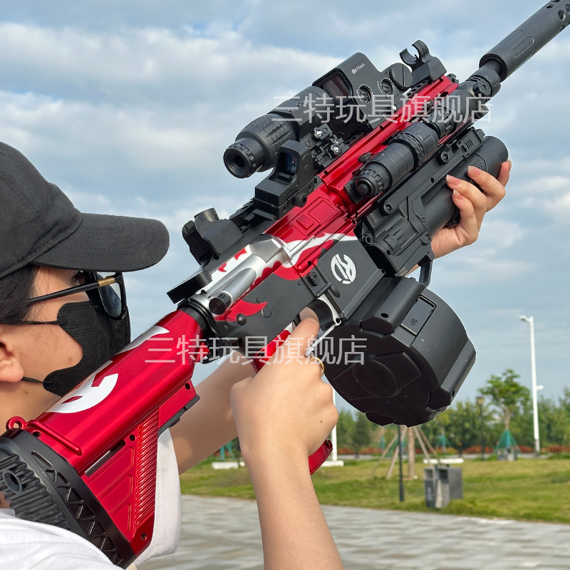 电动连发M416突击抢水晶玩具儿童男孩专用自动仿真手自一体软弹枪 - 图1