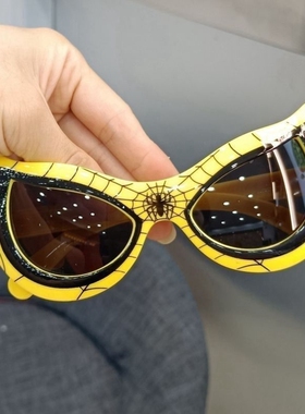 儿童眼镜太阳镜蜘蛛侠男童防晒墨镜宝宝玩具潮酷卡通时尚新年礼物