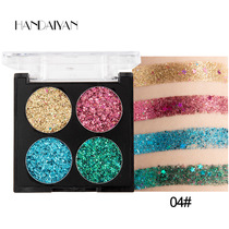 Blue 4 Colors Shimmer Glitter Eye Shadow Palette Long