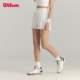Wilson Officiel Laser Couleur Unie Tennis Sports Jupe Perforée Respirante avec Bas pour Femme