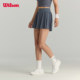 Wilson Officiel Laser Couleur Unie Tennis Sports Jupe Perforée Respirante avec Bas pour Femme