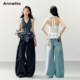 ANNATTO ໂສ້ງຂາຍາວ plaid bow