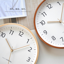 2023 new fashion hanging bell 12 inch living room modern minimalist atmosphere day style log wind timepiece hanging wall watch