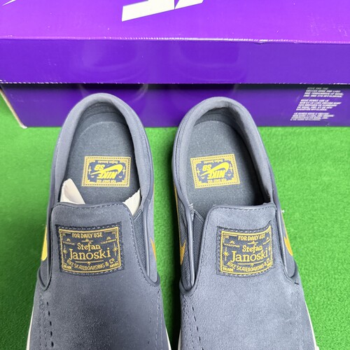 Nike SB Janoski+ Slip  低帮 板鞋 男款 蓝色FN5893-401黄 - 图1