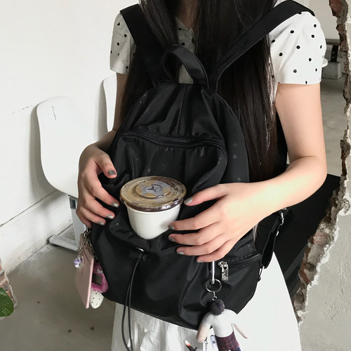 Unique blue韩系星星大容量书包防水背包学生便携通勤双肩包女 - 图3