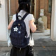 Korean style star plaid large capacity backpack for women