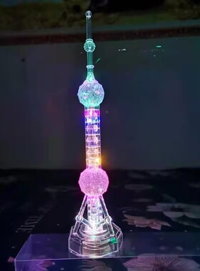 东方明珠发光广州塔彩灯小蛮腰伴手礼建筑地标发光上海旅游纪念品