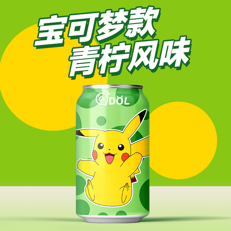 QDOL宝可梦联名混合口味气泡水饮料系列330ML*6罐-图3