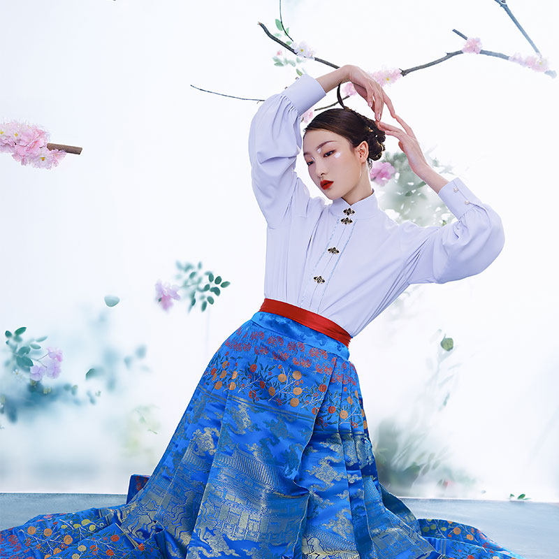 汉桃花原创汉服长袖汉元素夏衬衫 汉桃花汉服