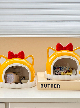 可爱入户玄关钥匙收纳摆件桌面置物架高档客厅装饰品乔迁新居礼物