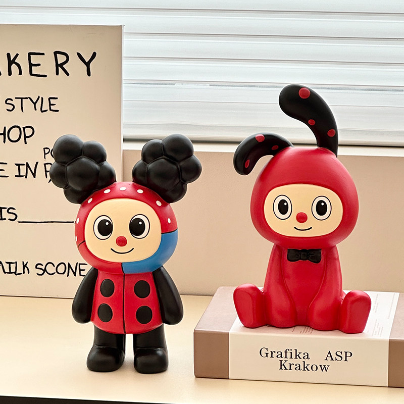 卡通客厅桌面摆件奶油风电视柜玄关创意简约酒柜装饰品高级感摆设,淘宝优惠券,粉丝福利购,淘宝优惠卷