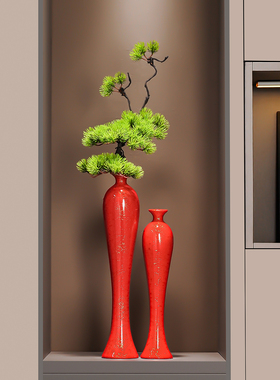 简约现代入户进门玄关造景花瓶