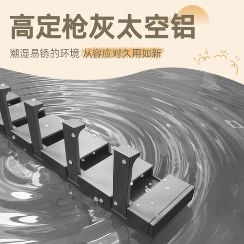 隐形挂钩玄关卫生间门后挂衣架衣帽柜壁挂墙上免打孔折叠浴室排钩 - 图1