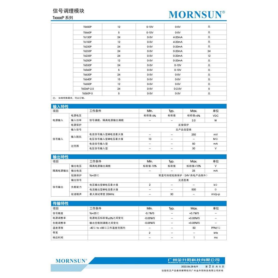 T5530P/T5533P/T5535P/T5544P/T5550P/T5555P 高品质讯号调理模块 - 图0