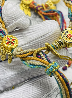 西藏旅游纪念品扎基同款手工编织金刚绳手绳手链情侣民风饰品礼品