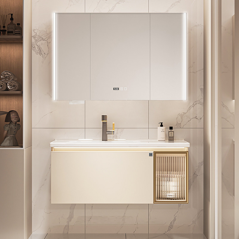 顾家家居轻奢风智能浴室柜组合陶瓷一体盆卫生间洗脸洗漱台卫浴柜,淘宝优惠券,粉丝福利购,淘宝优惠卷