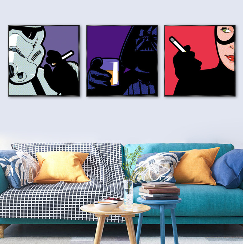 免打孔海报挂画沙发背景装饰画潮流墙面壁画搞怪搞笑创意客厅电竞,淘宝优惠券,粉丝福利购,淘宝优惠卷