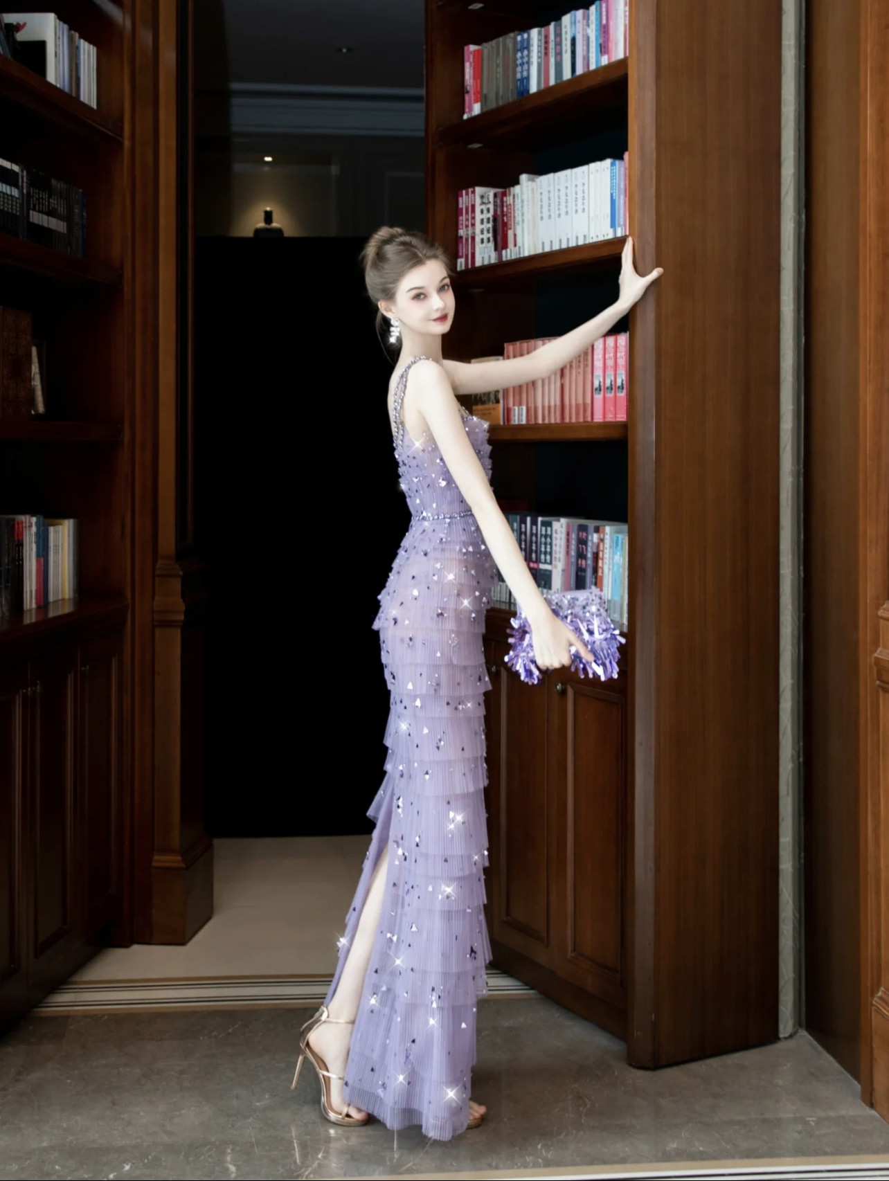 礼服新款新娘结婚敬酒服高端轻奢小众宴会气质名媛亮片鱼尾连衣裙 - 图1