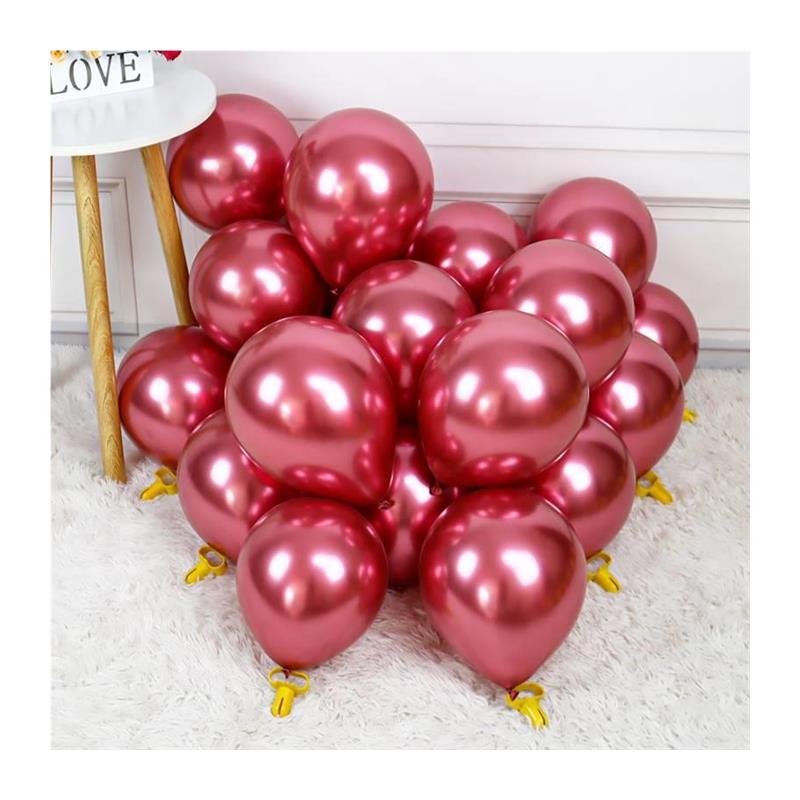 10/20/30pcs Metallic Birthday Balloons Metal Blue Red - 图3