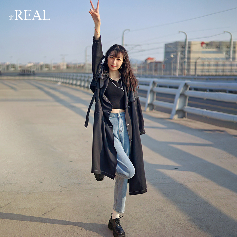 itreal瑞尔2023春季新款英伦风风衣 itreal风衣