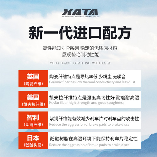 XATA 升仕X310 ZT310-X/R/V/T/VX幽灵ZT250-S/R前后碟刹皮刹车片 - 图0