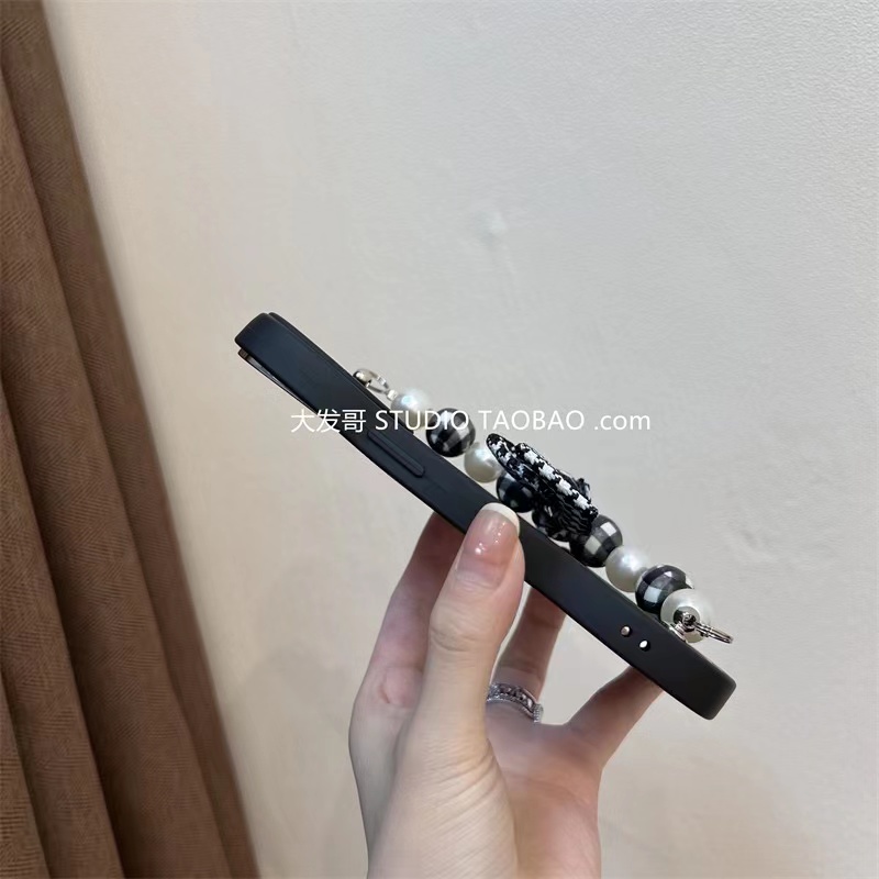 网红秋冬千鸟格适用OPPOreno10手机壳9Pro蝴蝶结手链reno8pro+防摔reno6女款reno7套reno5pro波浪reno4se软2Z