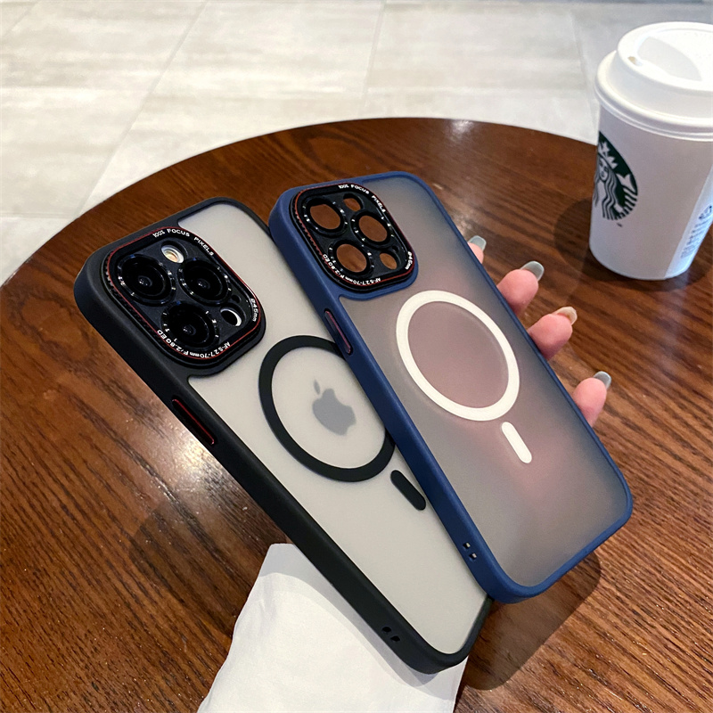 磁吸高级感适用苹果14promax手机壳iPhone13pro新款绅士黑磨砂12无线充电Magsafe全包14plus防摔promax保护套