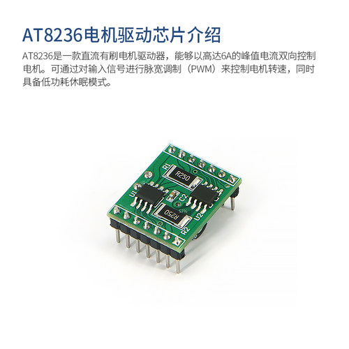精简版双路电机驱动模块TB6612直流电机AT8236智能平衡小车机器人 - 图1