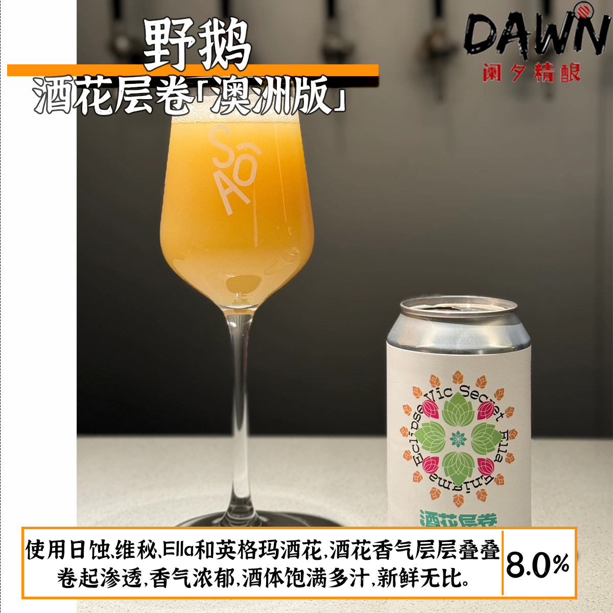 4月产野鹅精酿酒花层卷/美国版/澳洲版/新西兰 国产阑夕精酿啤酒 - 图1