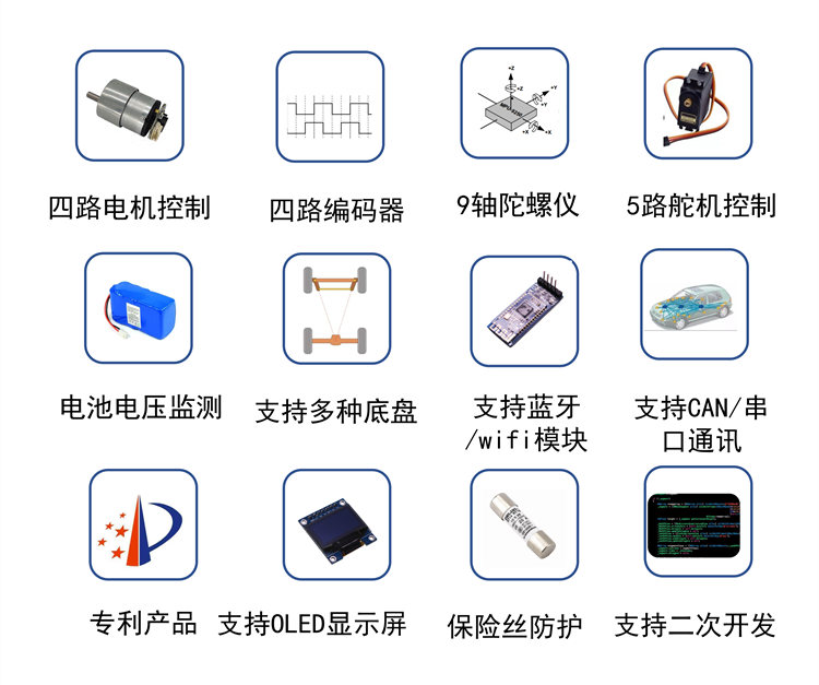 STM32小车主板ROS机器人底层控制板MPU9250阿克曼4驱底盘下位机 - 图1