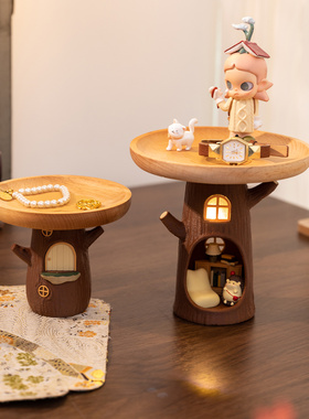童话树屋收纳托盘造景摆件小夜灯