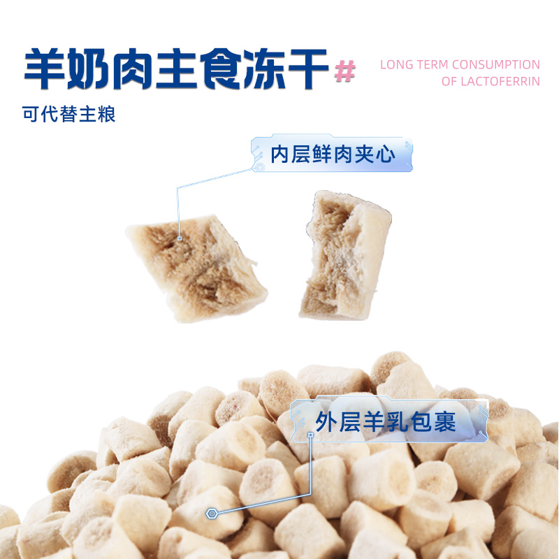 希瑞尔主食冻干羊奶鲜肉配方全价生骨肉营养离乳期幼猫专用400g