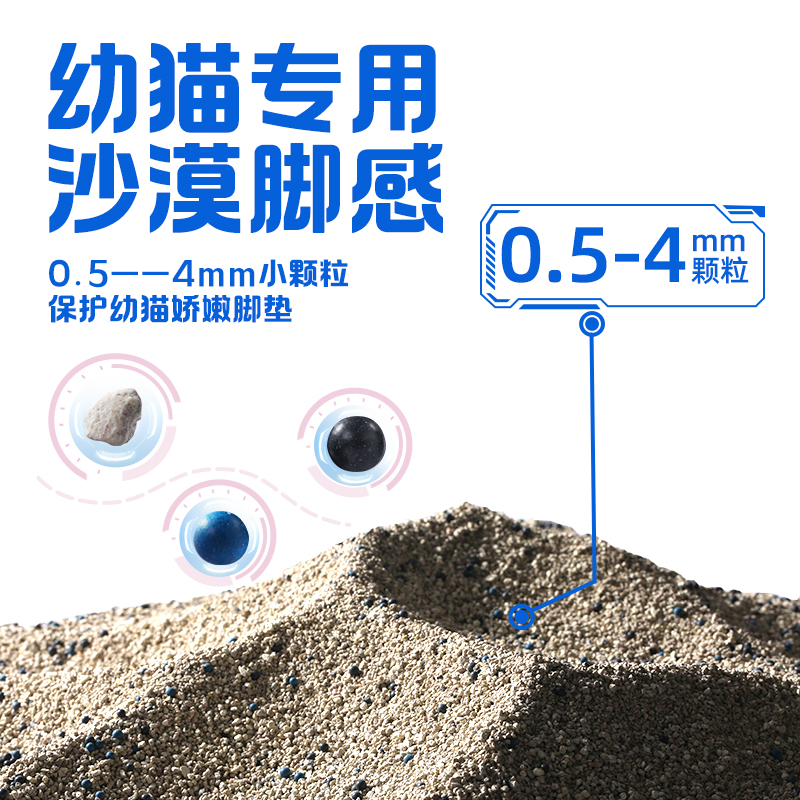 希瑞尔幼猫启蒙猫砂无甲醛纳米除臭无尘矿砂抑菌幼猫猫砂4kg包邮