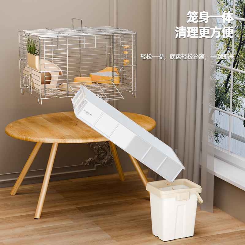 兔笼兔子专用笼子家用防喷尿特大号荷兰猪笼养豚鼠室内豪华宠物窝 - 图3