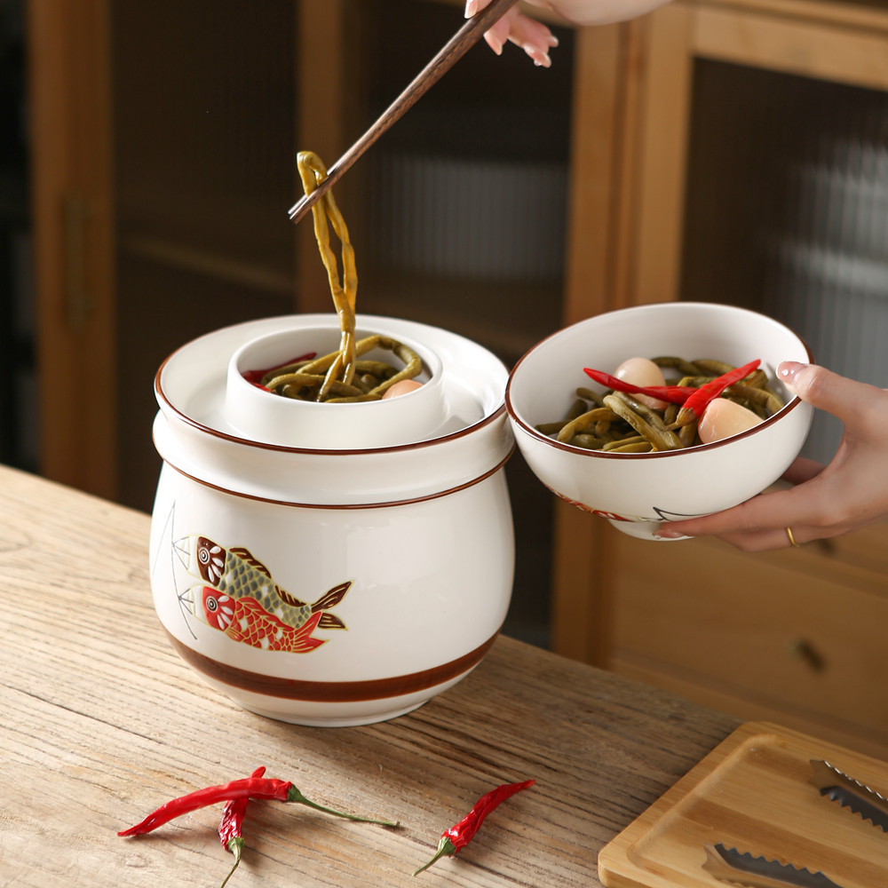 陶瓷泡菜坛子家用腌酸菜专用罐子密封内盖四川泡菜坛腌菜罐泡菜罐,淘宝优惠券,粉丝福利购,淘宝优惠卷